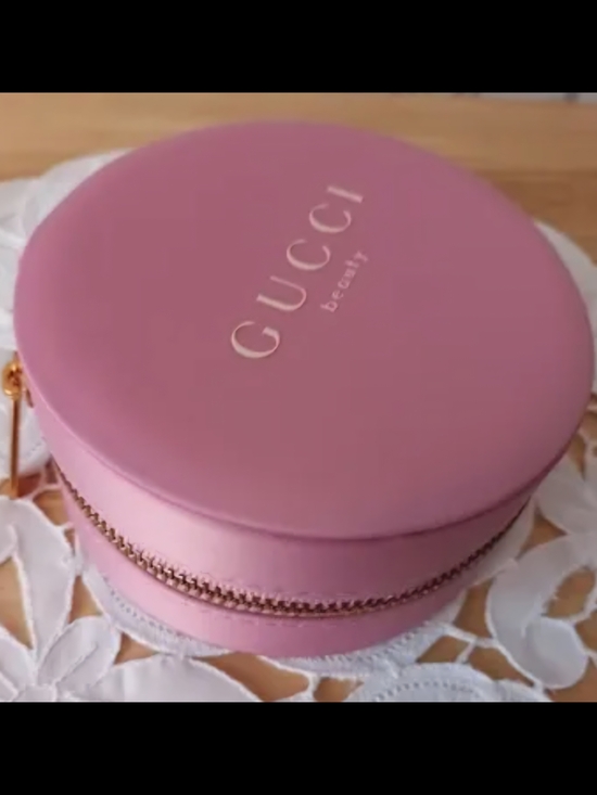 Gucci Handbags - GWP Gucci Beauty Round Pink Jewelry Case